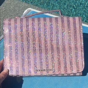 Victoria's Secret Pink Glitter Striped Bag-Pre-Loved